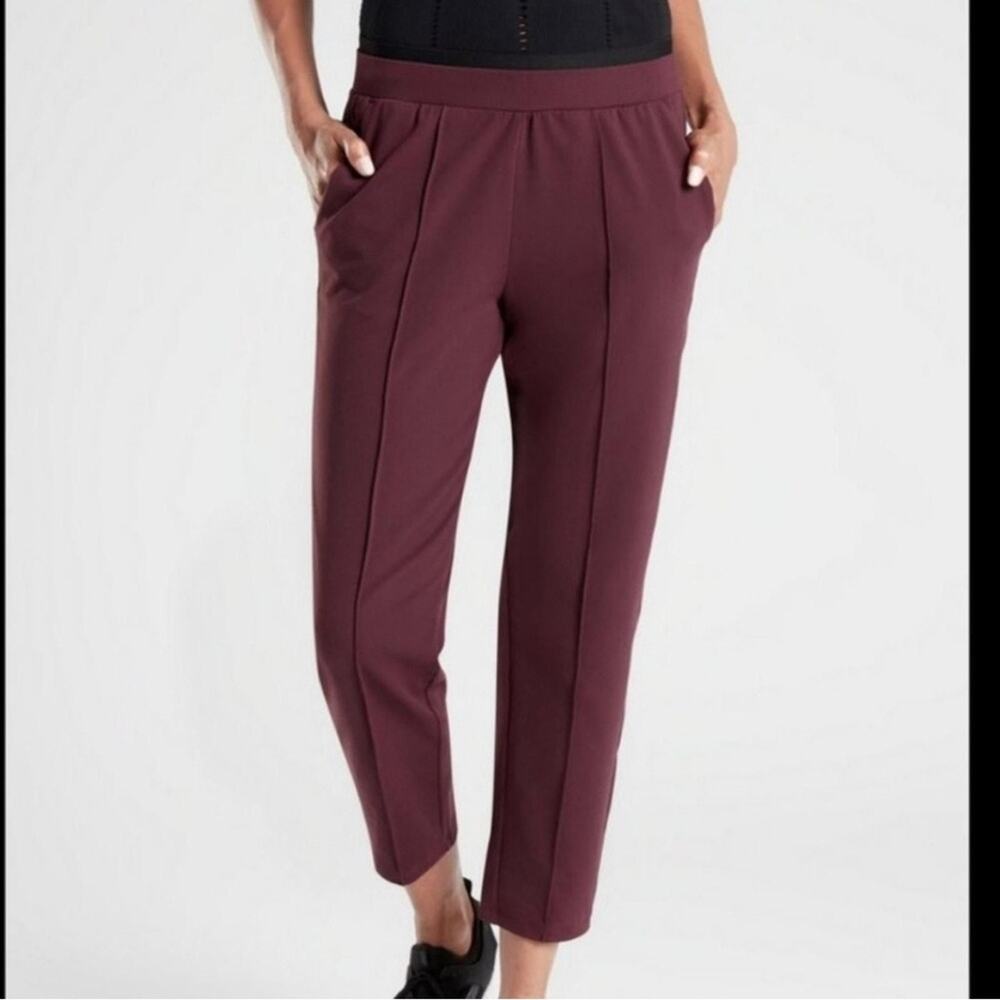 Athleta Venice Pintuck Ankle Pants Elastic Pull On Size Medium
